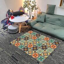 1pc Boho Rug, Polyester Entry Pad, Non-Slip Durable, Machine Washable, Easy Care, Suitable For Living Room, Bedroom, Laundry Room, Home Decor, Versatile Indoor/Outdoor Use; - Multicolor - View 13