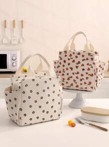 1pc Corduroy Insulated Lunch Bag For Women Men, Waterproof Lunch Cooler Bag, Reusable High Capacity Lunch Tote Bags, For Work Picnic Or Travel Back To School Lunch Kit Classroom Bento Kitchen Insulated Lunch Bag Woman Lunch Box Bag Ladies School Supplies Stuff Accessories, Gifts For Mothers & Friends Bag For School School Accessories School Stuff