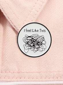 1 PIEZA Insignia de esmalte con cita divertida "Confundido" Broche Pines Alfileres de solapa Insignia para mochila Accesorios de ropa Joyería de moda Regalos para amigos