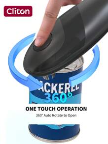 CLITON Auto Electric Can Opener - Effortless Hands-Free Kitchen Gift For Women, Perfect Holiday Present For Mom/Wife/Girlfriend, Smooth Edge Design, Battery-Powered & Portable - Ideal For Christmas, Birthdays, Housewarming