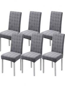 1/4/6 Stücke Stretch Uni Stuhlhussen, Weicher, universell passender Tischhusse, abnehmbare waschbare Anti-Staub Stuhlschutz Überzug aus Spandex