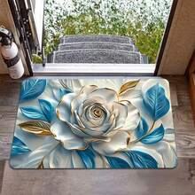 1pc Pattern Design Rug, Modern Art Design Floor Mat, Polyester, Non-Slip Backing, Machine Washable, Versatile Indoor/Outdoor Use, Home Decor Rug Living Room, Bedroom, Dining Room, Camping; - Multicolor - View 5