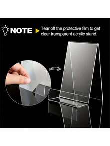 2 pezzi/6 pezzi Supporti per libri in acrilico - Trasparente come il cristallo, eleganti e contemporanei, supporti espositivi per libri, riviste, menù, album fotografici - Perfetti per uso domestico, ufficio o commerciale - Trasparente - Visualizzare 7