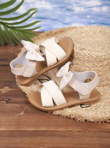 1 Par de Sandálias de Verão Novas para Meninas, Sapatos de Praia com Decoração de Borboleta Fofos de Bico Aberto, Adequados para Praia, Viagem, Fotografia, Escola, Uso Interno