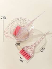 Glitter Hair Dye Tool Set, Hair Salon Hair Dye Set Double-Sided Hair Dye Comb Hair Rush Scale Bowl Non-Slip Hair Dye Bowl Hair Dye Mixing Bowl Three Pieces Set Multi-Color, Hair Salon Hair Dye Blender Dye Paste Coloring Blender Dye Paste Stir Well Mixing Stick, Back To School, Travel Holiday Essentials, Hair Accessories For Women, Slick Back Brush, Barber Accessories, Hair Dryer, Hair, Barber, Hair Tools, Hair Products,Hair Dryer,Hair, Accessories, Hair Products, Hair Tools, Hair Stuff, Hair Care, Curly Hair Brush, Barber, Barber Accessories, Hairdressing Equipment,Travel Essentials,Travel Essential,Hairstyle,Hairdressing,Hair,Travel,Hair Products,Hair Tools,Hair Stuff,Barber,Barber Accessories,Barbershop,Hairdressing Equipment - Multicolor - View 4