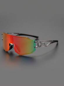 One-Piece Frameless Casual Sports Eyeglasses For Women, Suitable For Outdoor Activities Like Cycling, Hiking, Climbing, Tennis - Unisex Anti-Wind And Anti-Sand Frame