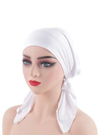1 pieza Sombrero de cobertura de cabeza con corbata larga de unicolor casual, apto para uso diario