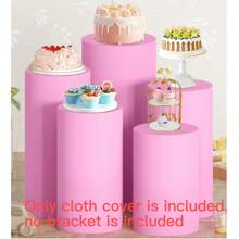 1 Set einfarbiger zylindrischer Ständerüberzug, Spandex Elastischer Säulenüberzug für Hochzeitsfeier, Dessertbuffet Dekoration, passend für zylindrische Tische, geeignet für Hochzeitsaccessoires, Süßwarenbuffets, Geburtstagsfeiern, Weihnachtsveranstaltungen, alle Jahreszeiten (Gestell nicht enthalten)