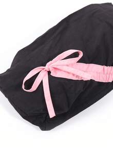 1 pieza Estuche para lápices con lazo, bolsa de almacenamiento de papelería portátil con cremallera, estuche para lápices de gran capacidad y moda para útiles escolares, regalo para amigos y compañeros de clase - Multicolor - Ver 6