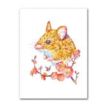 1pc Colorful Cat Dog Rabbit Tiger Animal Canvas Painting Nursery Poster Wall Art Printing Pink Flower Pictures Kid Room Optional Frame ,Wall Art With Frame