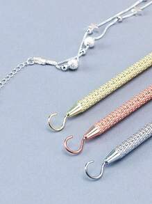 Bracelet Wearing Aid Tool, Clip And Hook Style Available, Suitable For Self-Wearing Bracelet, Holding Photo And Note, Etc., Plastic Layer To Protect Jewelry From Slip And Scratch, Portable And Convenient To Carry, Compatible With Any Jewelry
