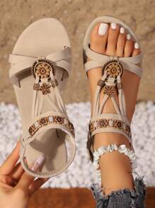 New Flat Bohemian Sandals, Fashion, Casual, Comfortable, Elegant, Relaxed Style, Romantic, Lightweight & Breathable. Suitable For Shopping, Gatherings, Weddings, Parties, Vacations, Work, And Home Wear.
