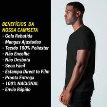 Camisa Eletricista Camiseta Trabalho Profissional Autônomo - Preto - Visão 5