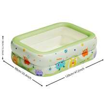 1PC Large Adult Family Inflatable Cartoon Monster Design Pool - Cross-Border Fun For Home Backyard - , Easy-Setup, Space-Saving, And Portable For Outdoor Summer Entertainment, Beach Essentials, Beach Accessories, Pool Float - Multicolor - View 3