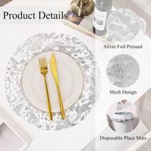 Gold Foil Hollow Placemat, Suitable For Various Party Decorations