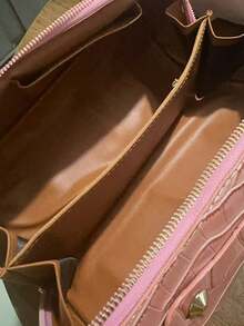 Fashionable And Versatile Large Capacity Handheld Cosmetic Bag - Pink - View 7