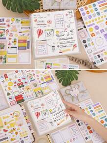 1.230 Stücke Planer Aufkleber mit Feiertagsmotiven für Tagebuch und Journal, Schulbedarf, Rückkehr zur Schule