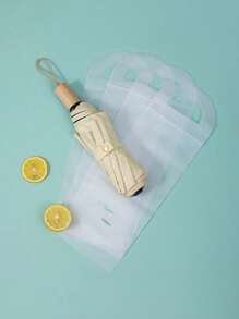 10 件防水半透明自封雨伞收纳袋带手柄 - 可重复使用的便携式收纳袋，适合户外、露营和家庭使用，户外雨伞，露营装备托架，经典设计，配件和水瓶架袋水杯收纳袋