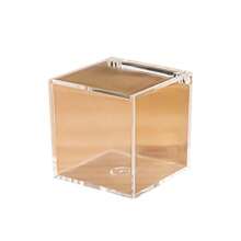 Cajas de plástico transparente, cajas de almacenamiento de joyas, cajas de almacenamiento decorativas de cubo cuadrado para exhibir caramelos, pastillas, joyas pequeñas, juguetes, regalos y obras de arte