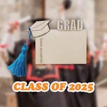 1pc 2025 Wooden Back-To-School Picture Frame, With Pink/Blue/Black Hanging Tassels, Gift For Friends, Kids, Back-To-School Present