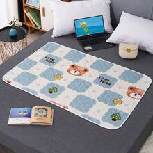 Waterproof & Breathable Washable Bed Pad, Large Incontinence Mattress Protector For Summer (Small Bear, Dinosaur, Tulip, Rabbit Pattern, 27.6"X35.4", 31.5"X45.3") - Multicolor - View 2