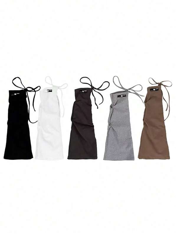 1 Pair Y2K Japanese Gyaru Leg Warmer Leg Warmers, Grey Skinny Leg Warmers With Drawstring, Bowknot Flared Tube Leg Warmers, Versatile For Women