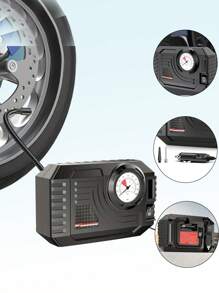 CARSUN Gonfiatore di pneumatici portatile - Accessori auto, funzione di gonfiaggio rapido per pneumatici auto, compressore d'aria per pneumatici auto 150 PSI, senza batterie richieste, con luci LED, per auto/moto/bicicletta/palloni/salvataggio, accessorio indispensabile per auto, regalo