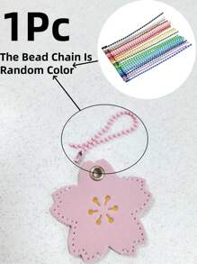 1/3Pcs Flower Keychain Holder - Cute Cartoon Card Case For Women, Mini PU Leather Key Organizer With Chain, Cute Accessory For Girls