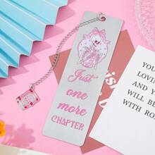 A Charming Pink Skull Reading Themed Stainless Steel Bookmark With A Beautiful Pink Book Charm, Perfect For Women Reading Love Is Still Alive, Valentine's Day Birthday & Holiday Gifts For Lovers And Friends!