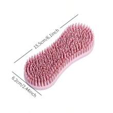 1pc Lightweight Plastic Horse Grooming Brush, Suitable For Various Pet Sizes, Sensitive Skin Bathing