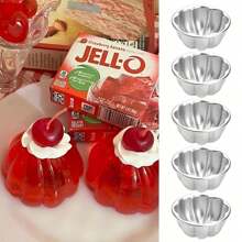 1-Piece, 6-Piece, 12-Piece Baking Egg Tart Molds, Mini Single-Cup Cake Baking Molds, Floral Aluminum Alloy Pudding Cups, Desserts, For Kitchen Cooking, Cake Molds Suitable For DIY Baking Tools And Supplies On Festivals, Birthdays, And Valentine's Day
