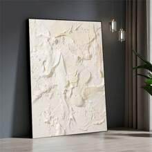 1pc Nordic Style Abstract Cream Textured Canvas Art For Modern Living Room Or Porch Wall Decor, Light Luxury Home Decoration, Home Decor Aesthetic No Frame 50x70cm/19.67x27.55inch