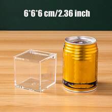 Cajas de plástico transparente, cajas de almacenamiento de joyas, cajas de almacenamiento decorativas de cubo cuadrado para exhibir caramelos, pastillas, joyas pequeñas, juguetes, regalos y obras de arte
