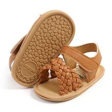 Cute Floral Open Toe Sandals For Baby Girls, Breathable Non-Slip, Suitable For Spring And Summer - Brown - View 5