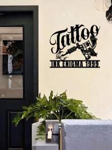 1 pezzo di Decorazione da parete in metallo personalizzata - Targa personalizzata con nome dello studio per la casa, per la decorazione della stanza degli uomini e dell'officina - Design versatile per appendere - Regalo perfetto per gli amanti dei tatuaggi, decorazione di San Valentino, decorazione di San Valentino