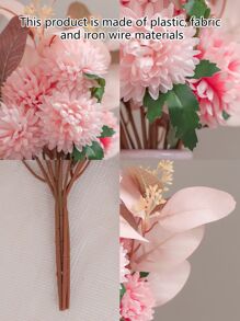 1 Stück (7 kleine Zweige) 30cm (H) Künstliche Kugel-Chrysantheme Heim Wohnzimmer Hochzeit Geburtstag Party Tischdeko, Herbst Deko