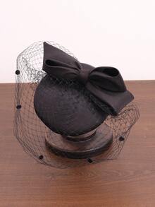 法式漂亮帽子、派对帽、头饰帽、优雅正式帽、赛车帽、茶会帽、婚礼帽、拍照帽、面纱帽、女士正式帽、蝴蝶结帽、白色帽子、优雅帽、老年人帽、舞会舞蹈帽 - 1195 - 查看 3