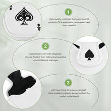 Golf Mallet Putter Cover Headcover Magnetic Club Protector Fits For Odyssey 2 Ball Style Putters,RH LH - White - View 8