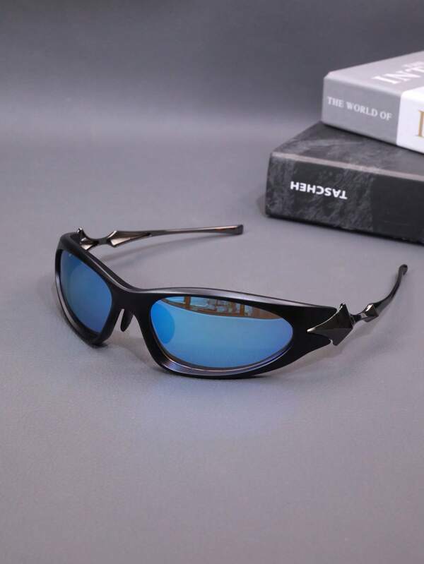 1pc Futuristic Cyberpunk Quadrate Star Fashionable Unique Fashion Glasses, Suitable For Outdoor, Street, Party, Driving, Photography, Beach Trip & Gift