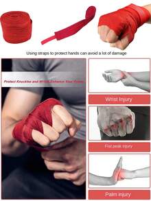 1pc Sport Boxing Bandage, Sweat Absorbent Hand Wraps With Elasticity For Men And Women, Hand Protecting Gloves, Boxing Wraps Gym Accessories Gym Bandages Sports Tape