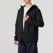 Under Armour男女同款外套2026春季新款運動休閒防風連帽搖粒絨複合外套24600408-001 - 黑色 - 查看 3