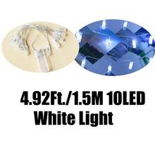 1pc 1.5m/10LED Or 3 Meters/20LED Photo Clip String Lights, LED Fairy Clip Lights, Hanging Photo Lights, Battery Powered, Suitable For Yard/Wedding/Birthday Party/Room Decor, Bedroom Wall Decor (Batteries Not Included), Valentine's Day/Mother's Day Decor - Clip Light String - View 16