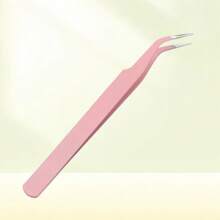 1pc Black Powder False Eyelash Tweezers Eyelash Tool Clip Eyelash Trim Eyelash Graft Eyelash Curler Dolphin Gold Feather Clip High Precision Flowering Tweezers