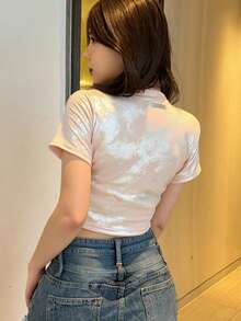 Color combinado  Elegante  Casual  Sexy  Bohemio  Brillante        Noche de fiesta  Vacaciones  Diario  Fiesta de Cumpleaños  regreso a casa  viaje  verano - Albaricoque - Ver 2