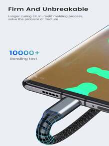 3-In-1 Charging Cable, Transparent Luminous Nylon Braided Fast Charging & Data Transfer Cable