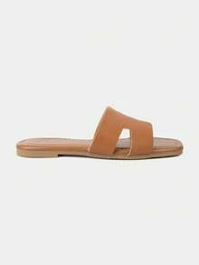 Women's H-Shaped Comfortable Sandals Versatile&Stylish Flat Sandals Casual Beach Summer Shoes - 棕色 - 查看 3