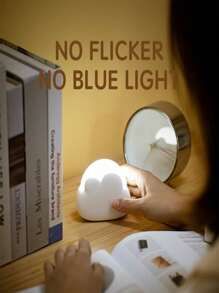 1 pezzo Luce notturna a LED con design a nuvola, ricaricabile tramite USB, lampada per cameretta, luce soffice e calda bianca per l'allattamento, lampada da camera da letto per la stanza