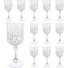 1/3/6/12/24 pièces Verres à vin en plastique réutilisables vintage gaufrés, coupes à champagne robustes, verres à jus convenant pour les fêtes et les mariages