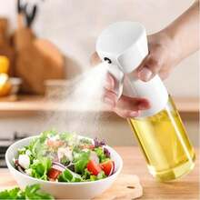 1 件塑料食用油喷雾器，油雾瓶，橄榄油喷雾瓶带盖，适用于厨房、煎炸、沙拉、烧烤
