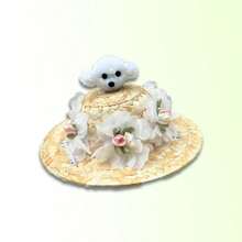 Adjustable Pet Sun Hat With Lace Flower & 3D Bow Decor - Breathable Straw Summer Cap For Small Dogs/Puppies, Cute Costume Accessory (White/Pink) - Baby Pink - View 6